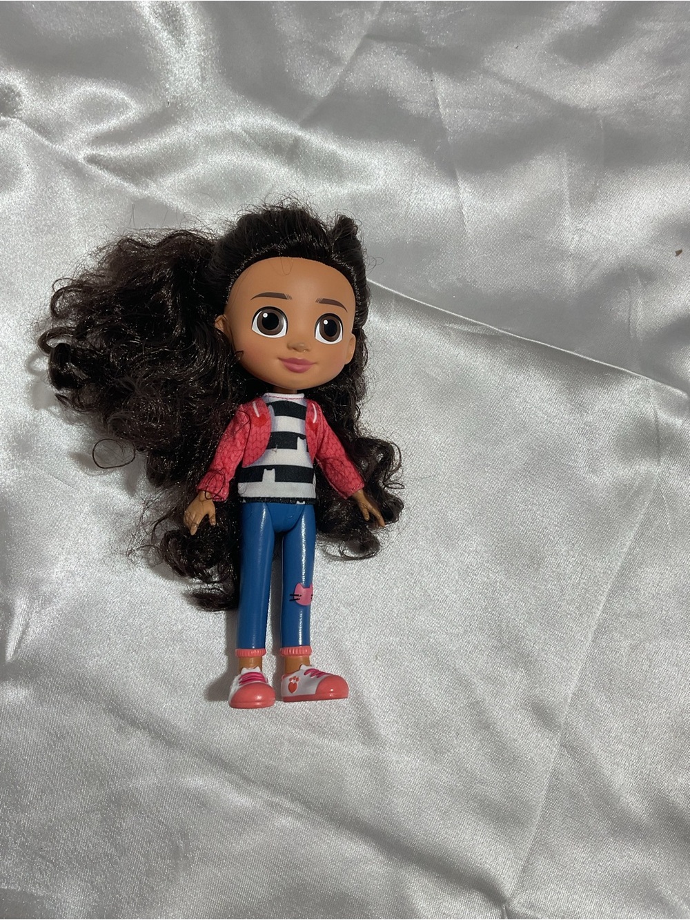 Fashion Play Doll in Pink Jacket and Blue Pants -